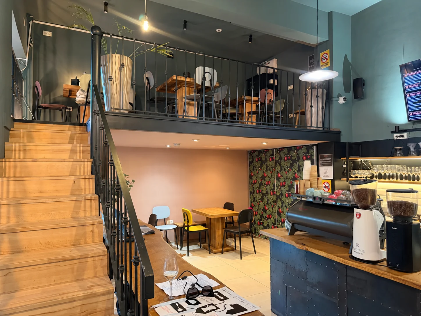 Inside Adesso café